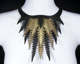 Gold Ombre Fern Necklace