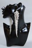 Long Leather Ferns - White on White