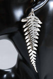Leather Ferns - Silver on White